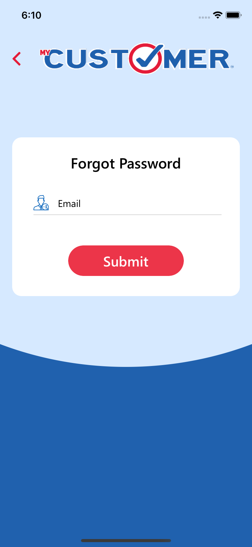 Forgot Password - My Customer Check