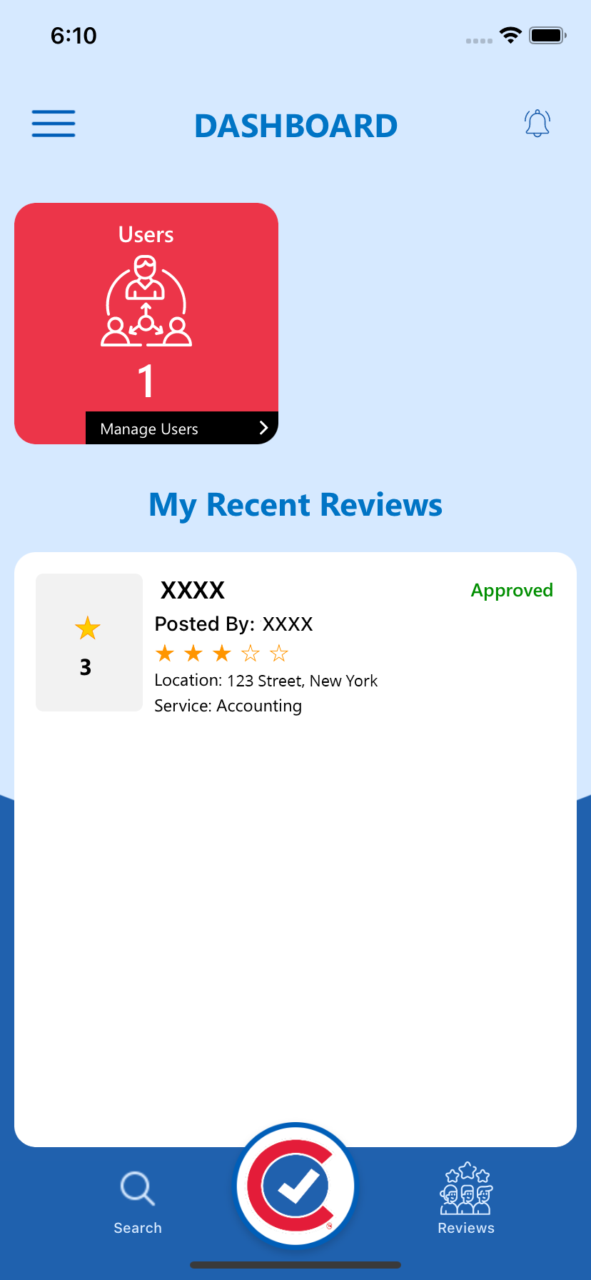 My Customer Check Dashboard