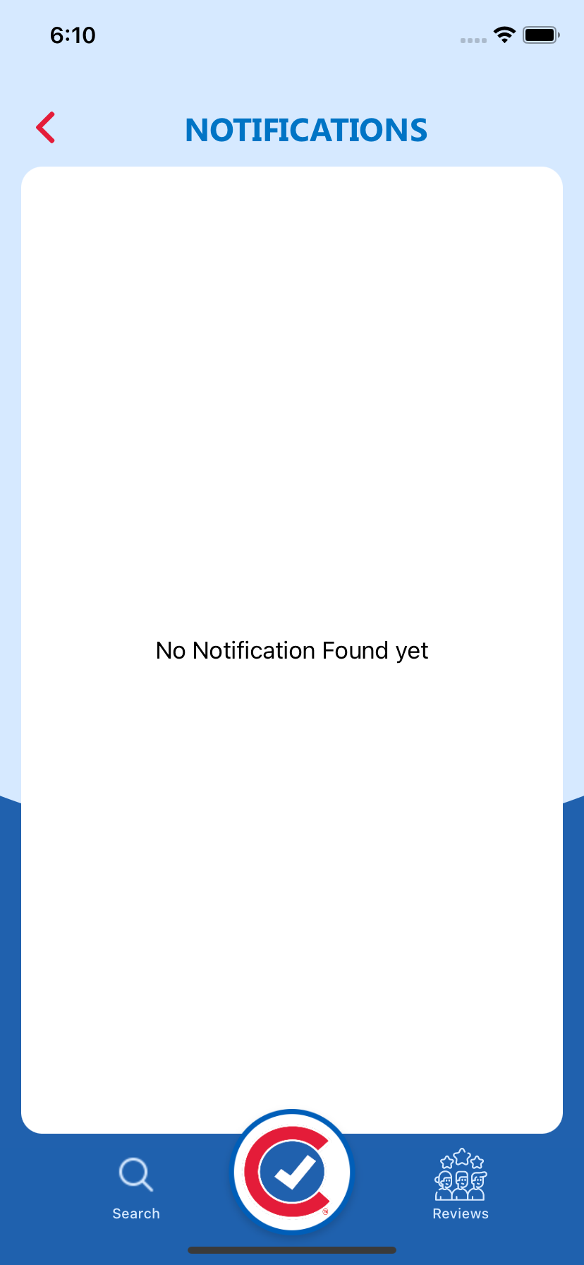 My Customer Check Notification Page